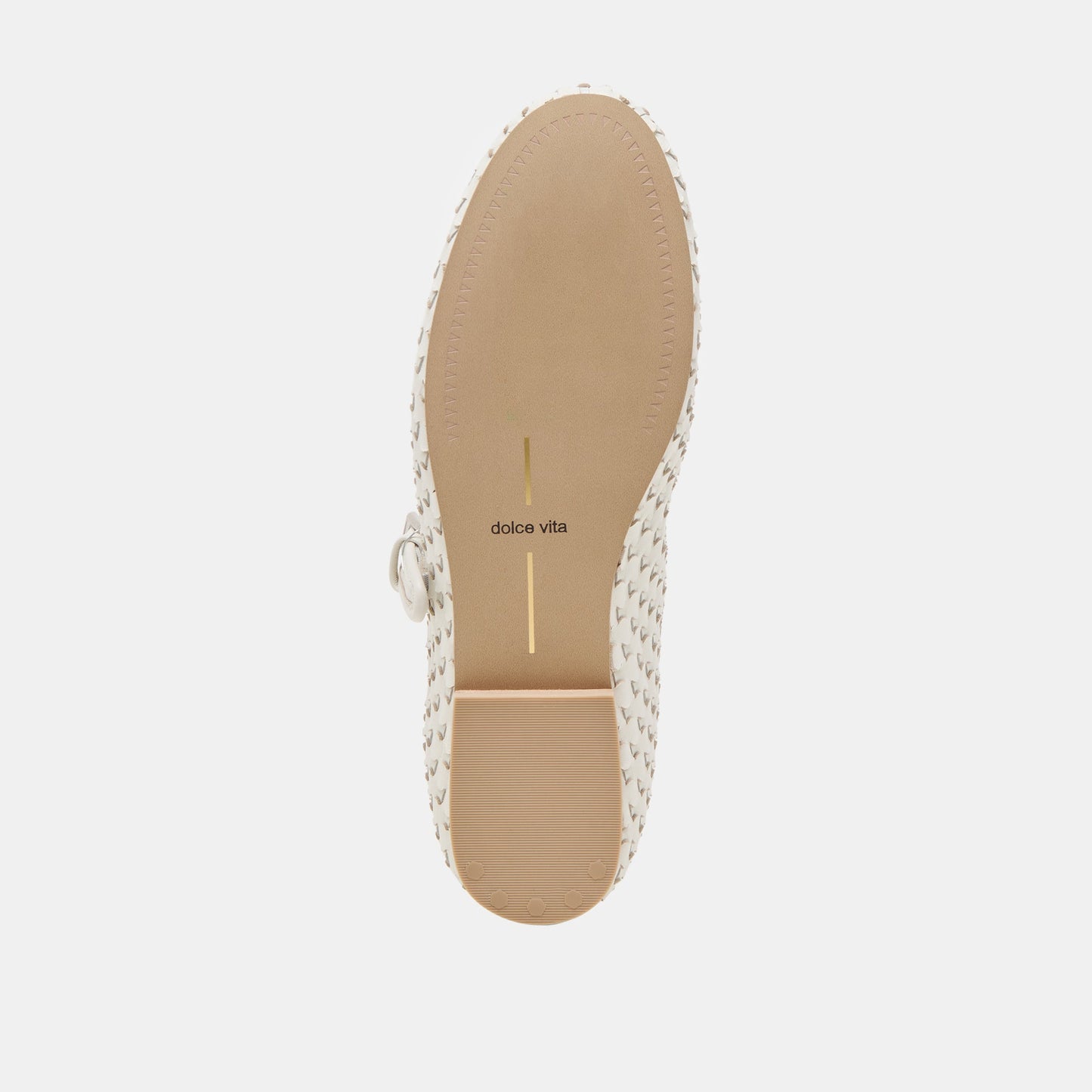 Roslyn True White Woven Leather Ballet Flats - Dolce Vita