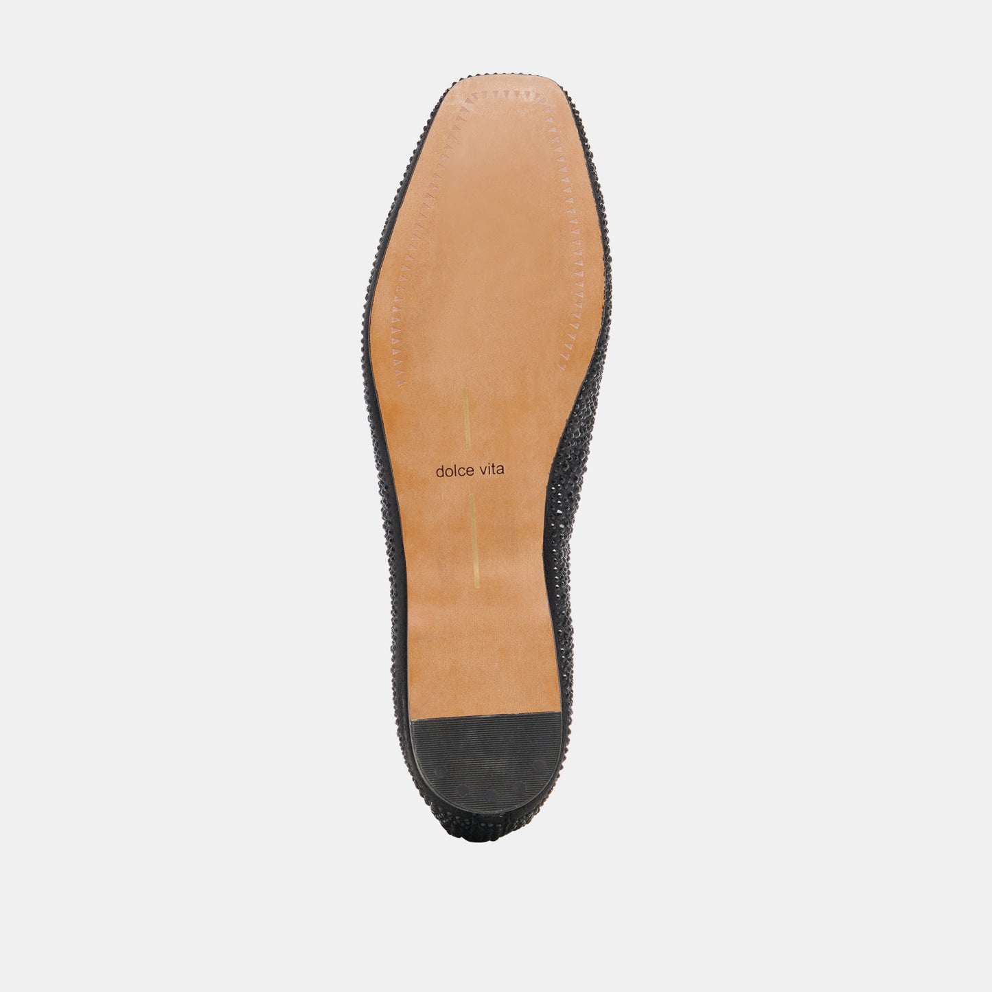 REYES CRYSTAL BALLET FLATS BLACK METALLIC CRYSTAL - Dolce Vita