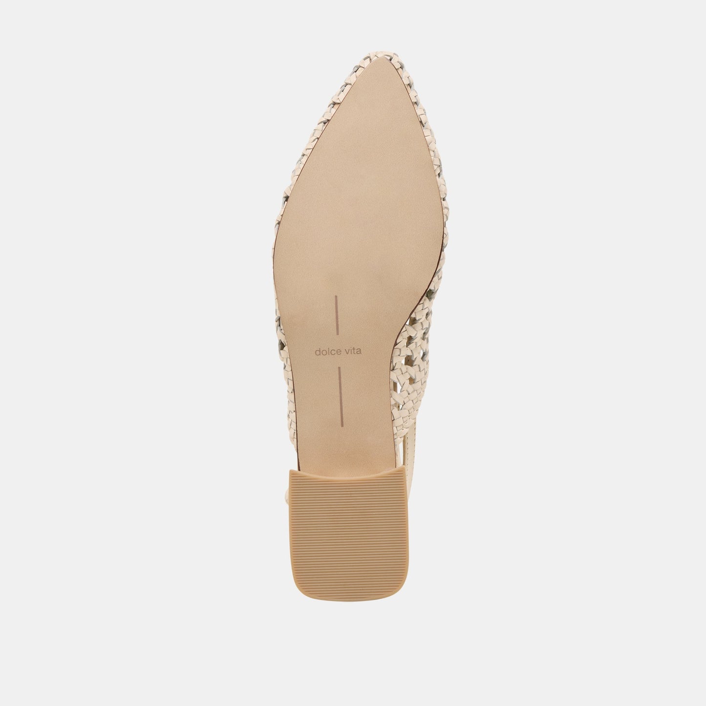 Birdie Off White Woven Leather Flats - Dolce Vita