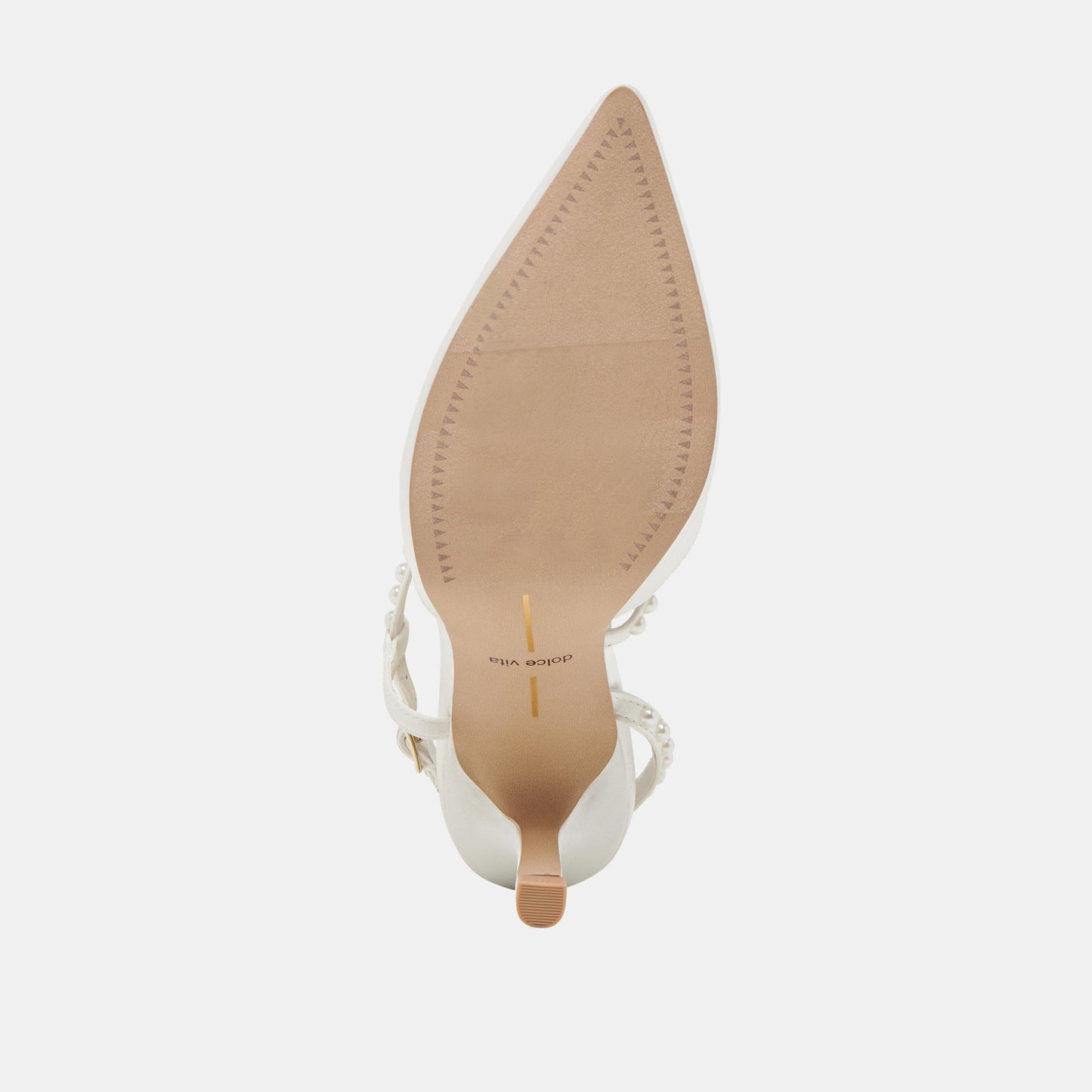 KAMRA PEARL HEELS TRUE WHITE SATIN - Dolce Vita
