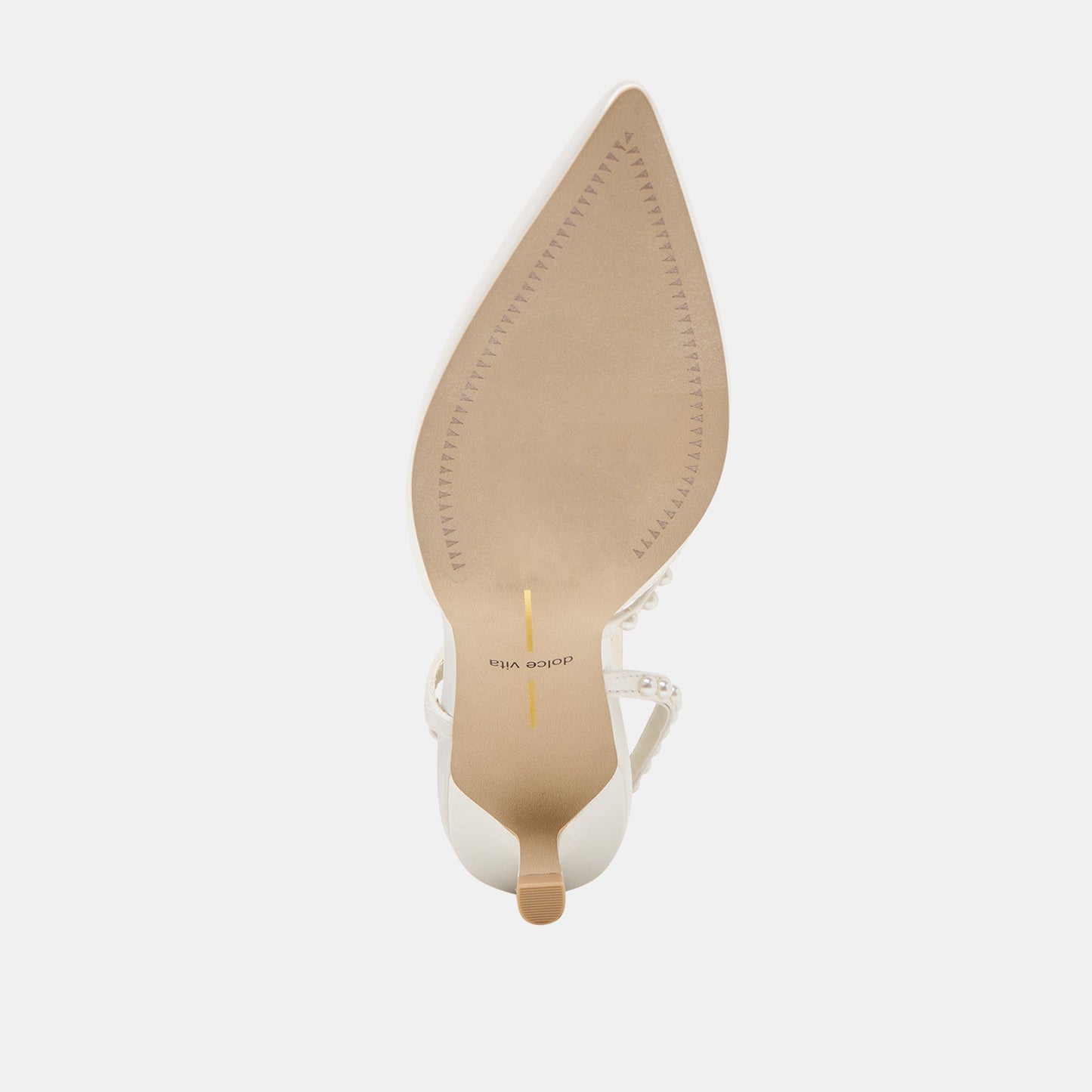 Kamra Pearl True White Satin Mid Heels - Dolce Vita