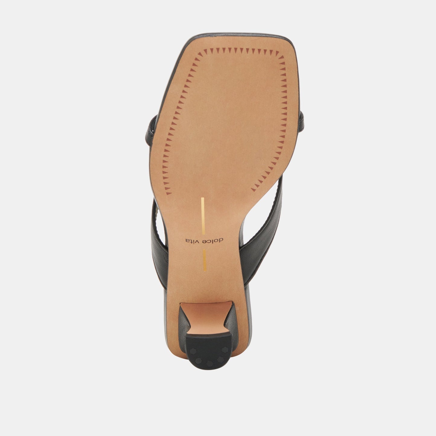BREVEL HEELS ONYX LEATHER - Dolce Vita