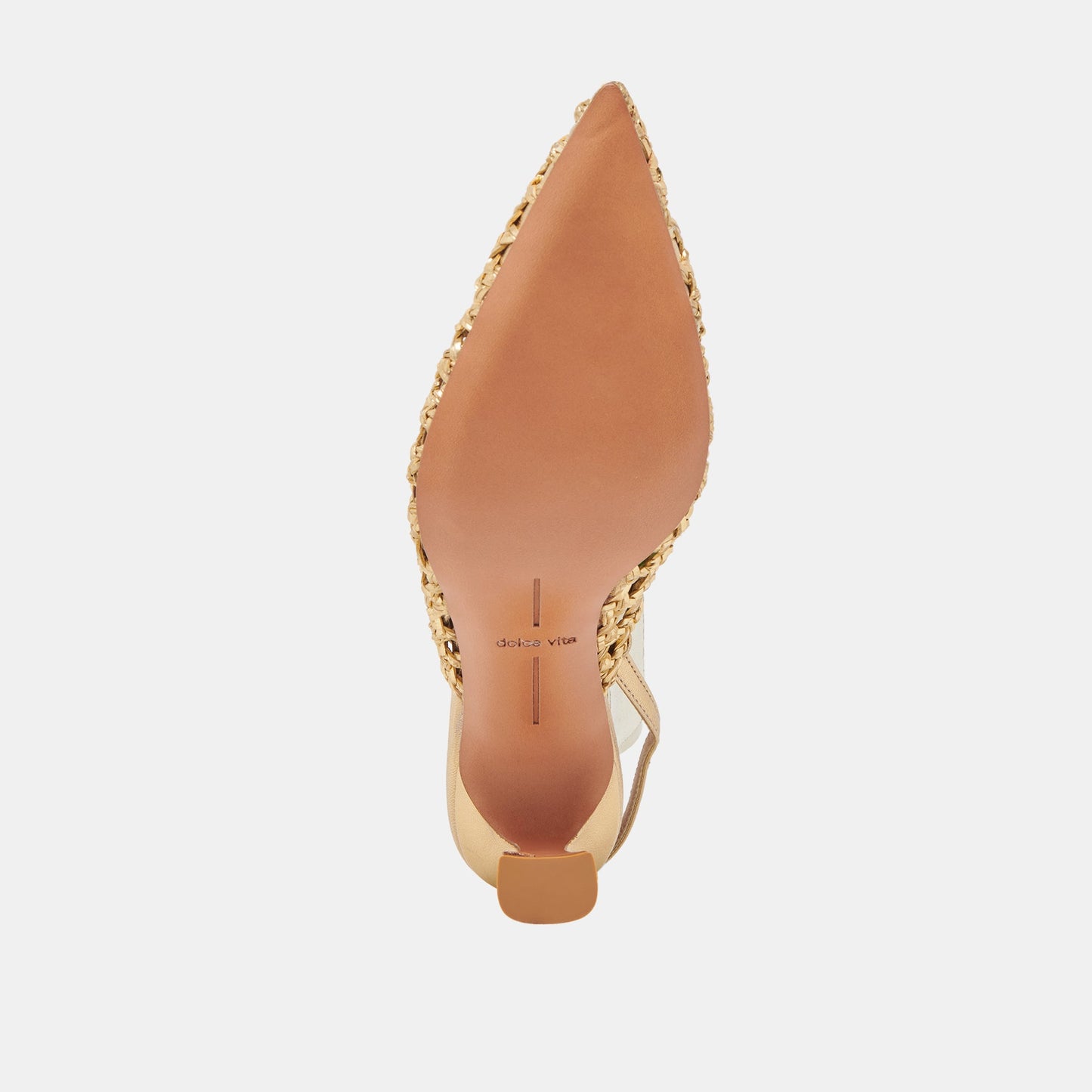 GLORIA HEELS GOLD WOVEN - Dolce Vita