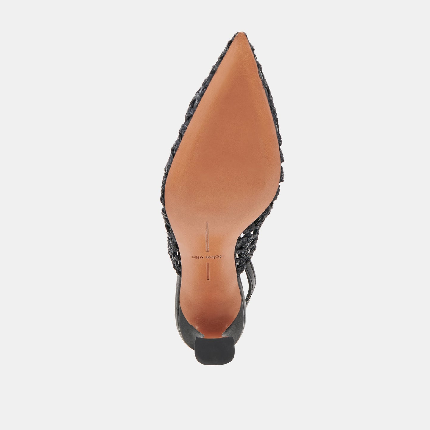 GLORIA HEELS BLACK WOVEN - Dolce Vita
