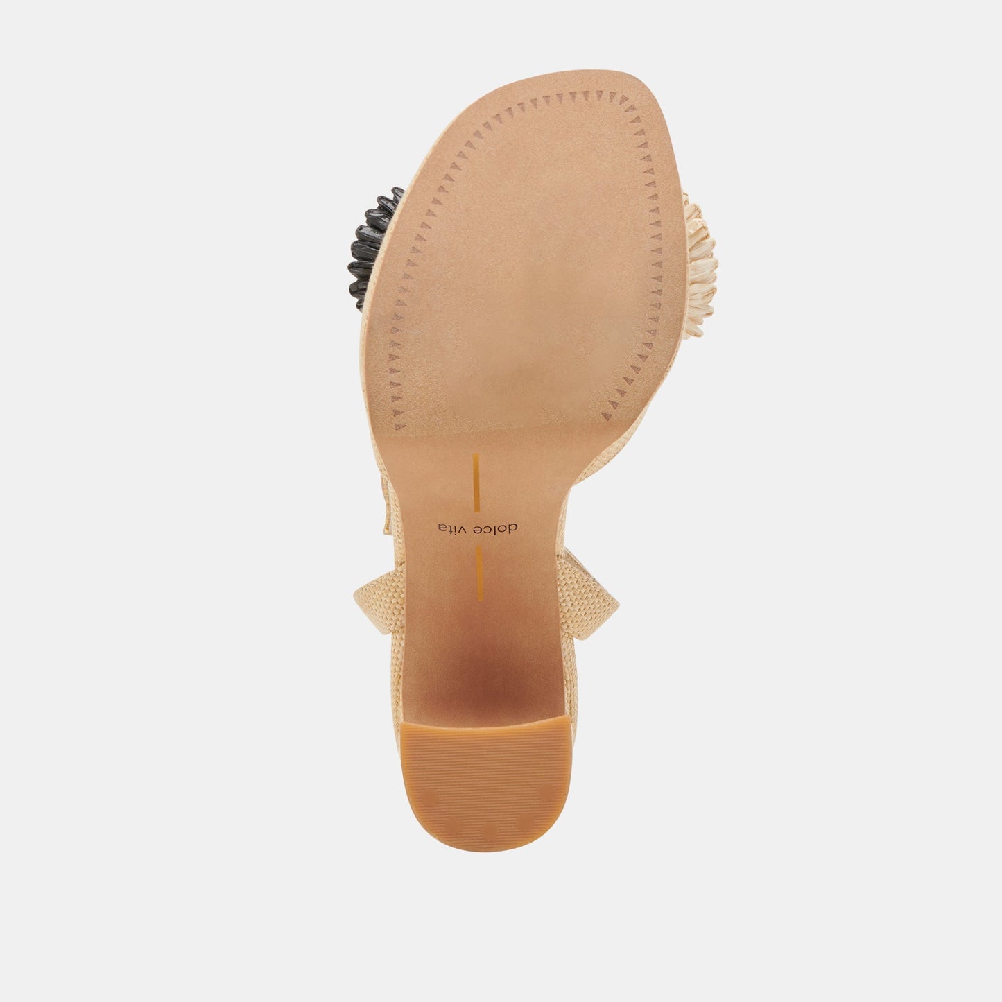 OLIVEA HEELS BLACK NATURAL RAFFIA - Dolce Vita