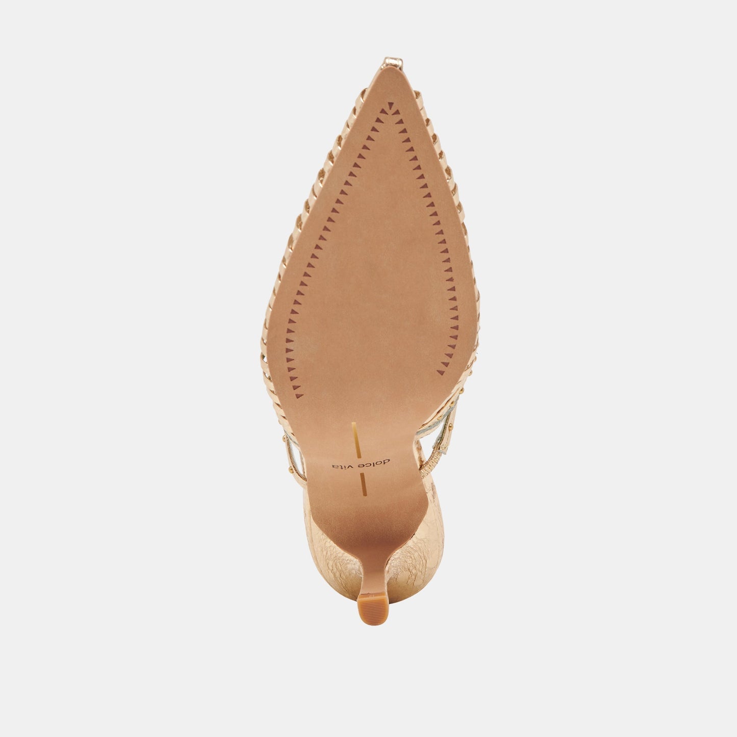 HENSAL HEELS GOLD DISTRESSED LEATHER - Dolce Vita