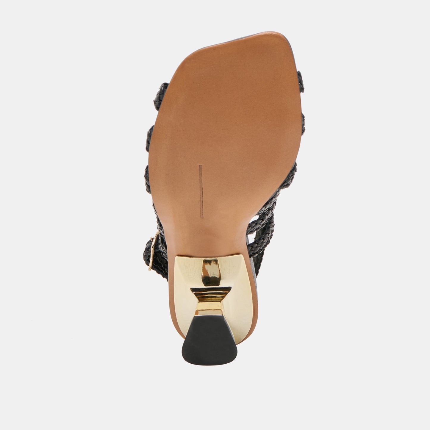SICILY HEELS BLACK WOVEN LEATHER - Dolce Vita