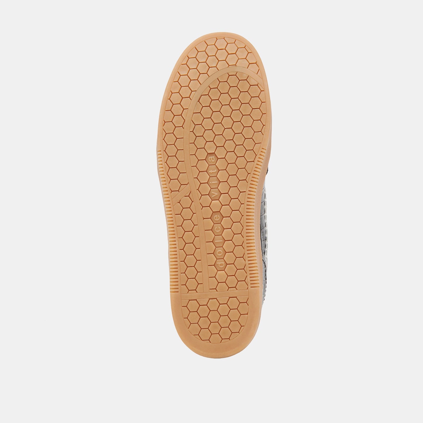 NOTICE STITCH SNEAKERS NOIR CROCO EMBOSSED LEATHER - Dolce Vita