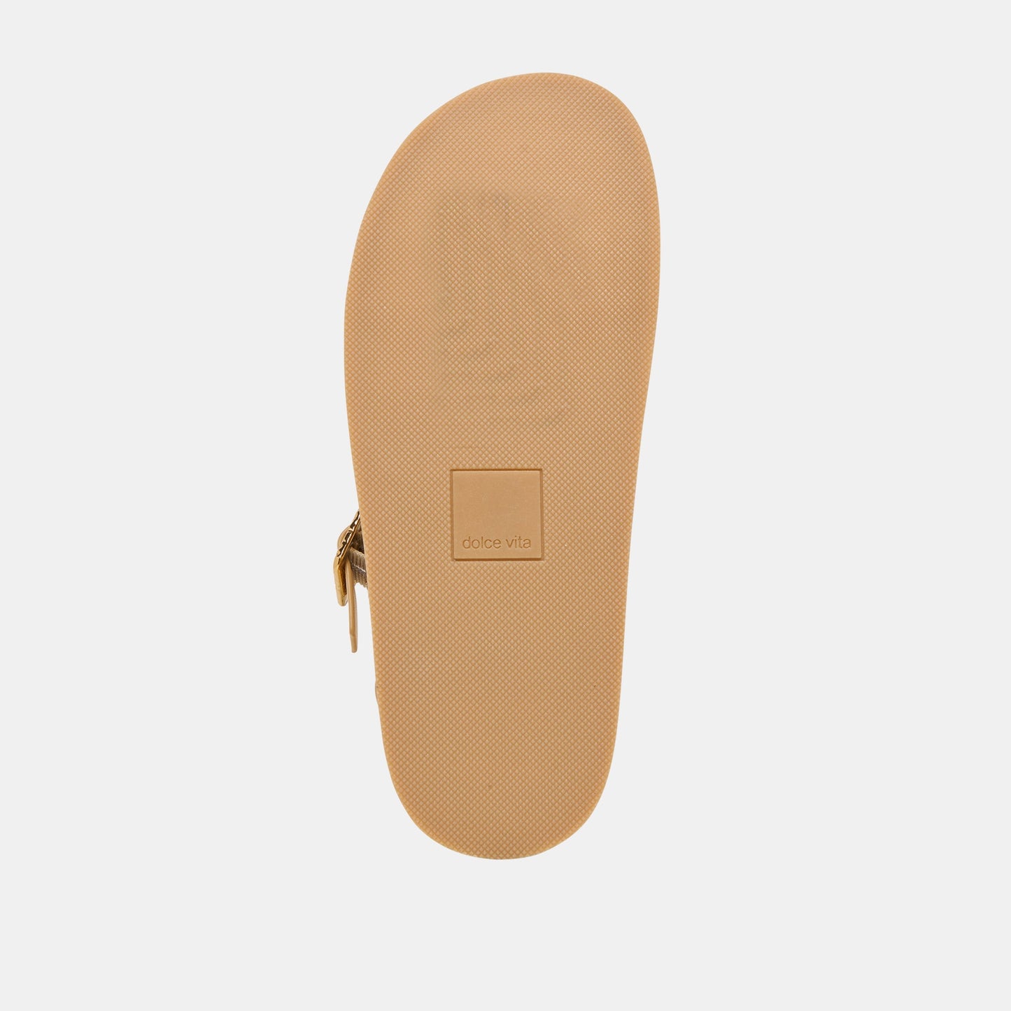 Shenna Gold Distressed Leather Sandals - Dolce Vita