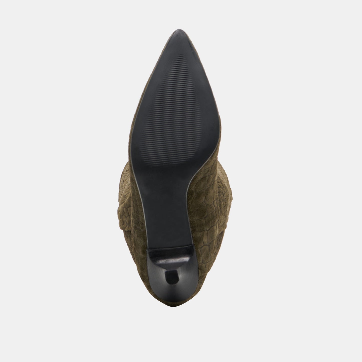 Roxla Olive Croco Embossed Leather Boots - Dolce Vita