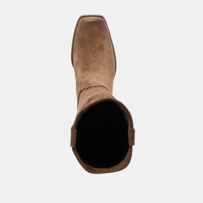 Romie Chocolate Suede Boots - Dolce Vita