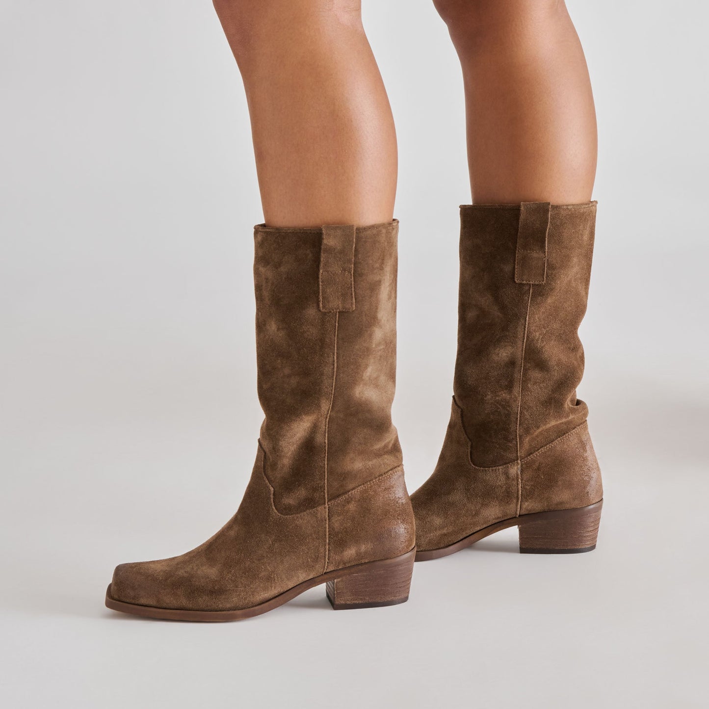 Romie Chocolate Suede Boots - Dolce Vita