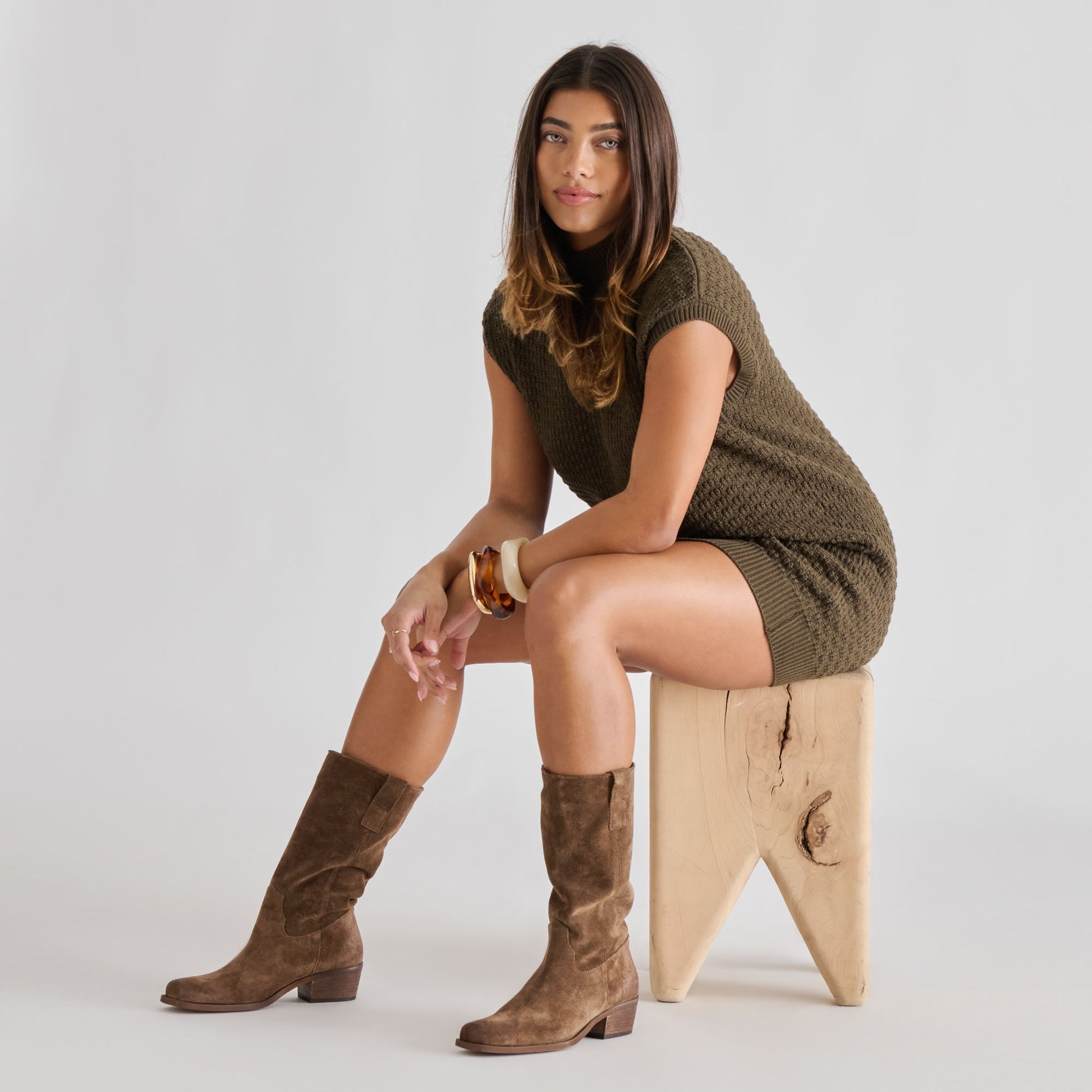 Romie Chocolate Suede Boots - Dolce Vita