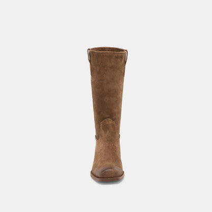 Romie Chocolate Suede Boots - Dolce Vita