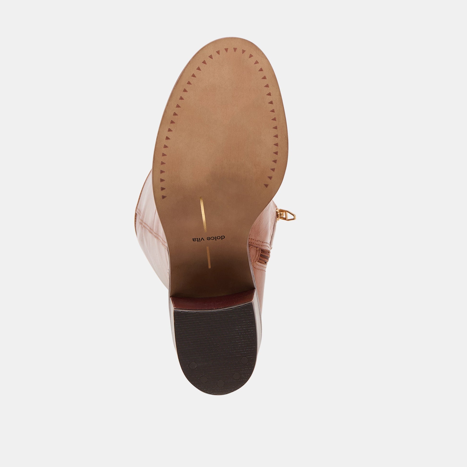 Lucyle Tan Leather Wide Calf Boots - Dolce Vita