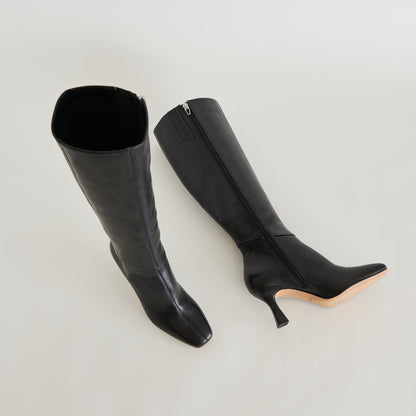 Gyra Black Leather Boots - Dolce Vita