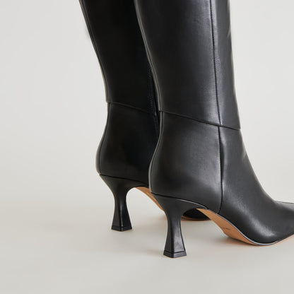 Gyra Black Leather Boots - Dolce Vita