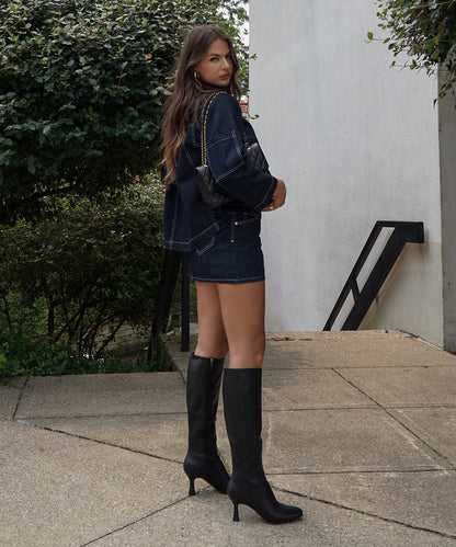 Gyra Black Leather Boots - Dolce Vita
