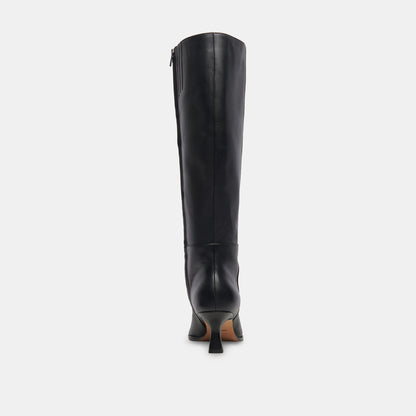 Auggie Black Leather Boots - Dolce Vita