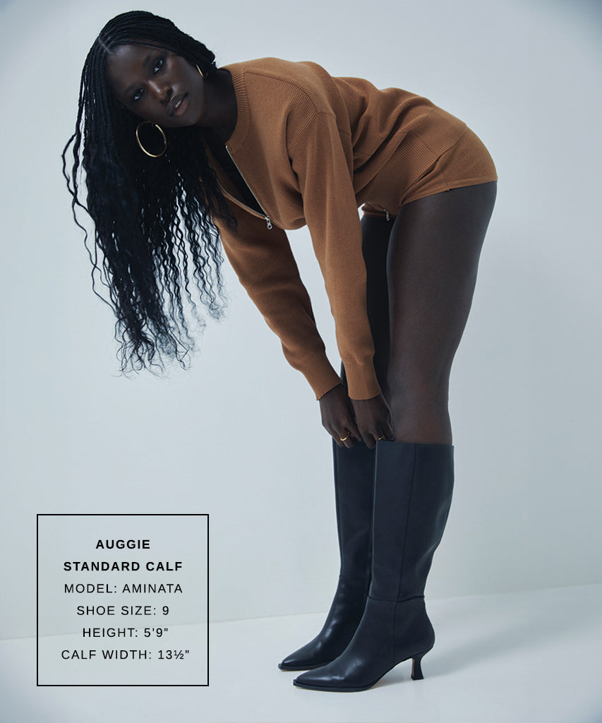 Auggie Black Leather Boots - Dolce Vita