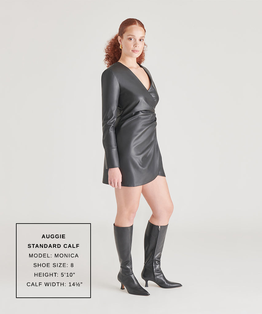 Auggie Black Leather Boots - Dolce Vita