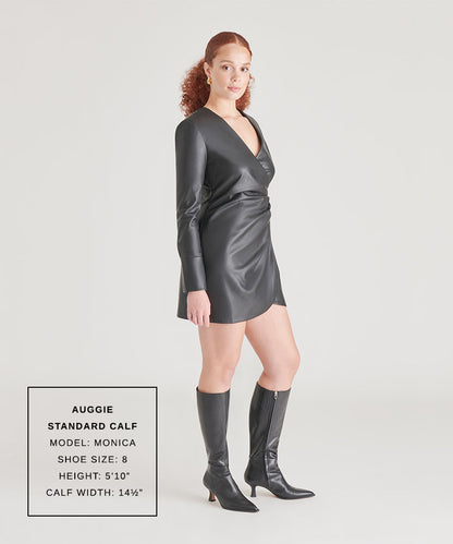 Auggie Black Leather Boots - Dolce Vita