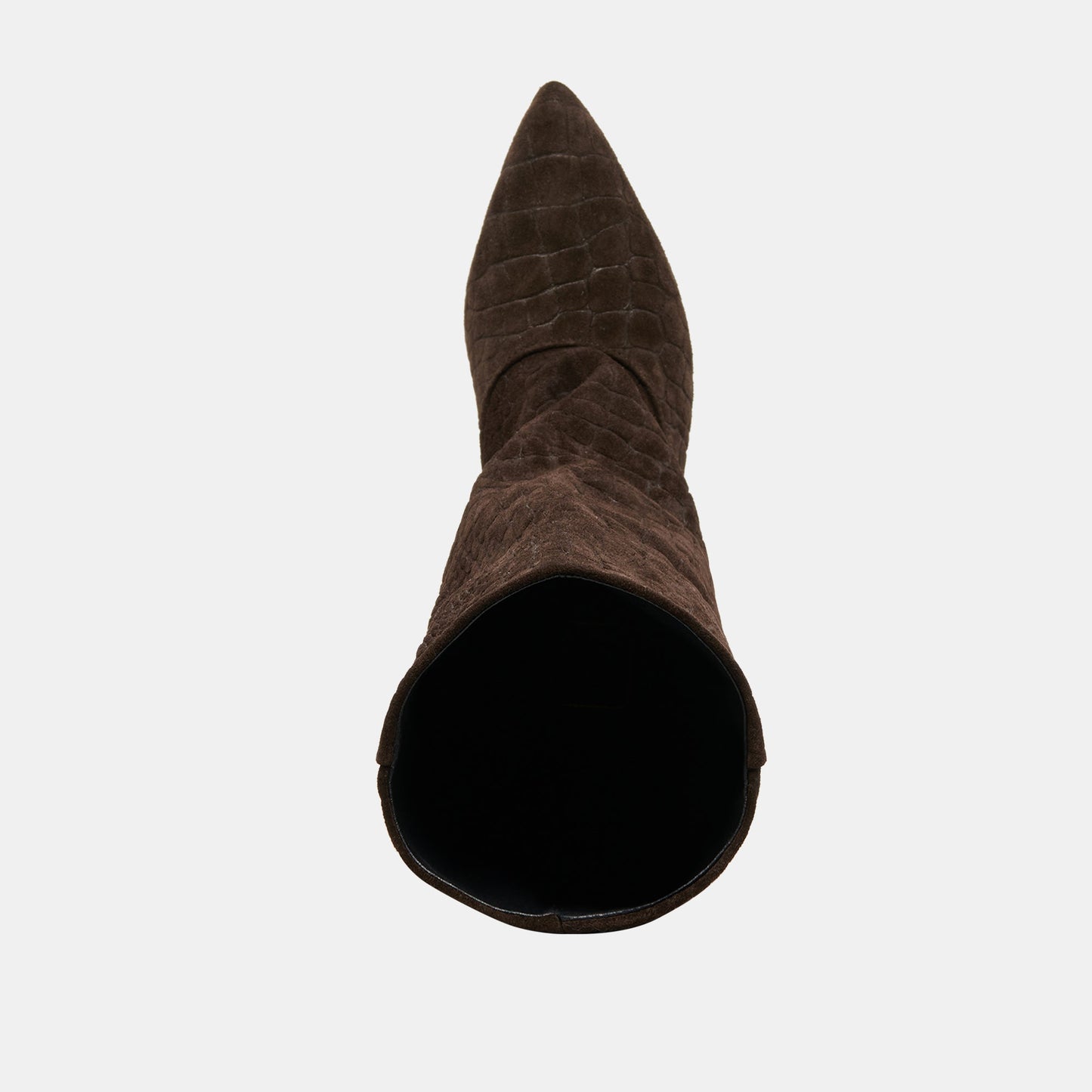 Roxla Dk Chocolate Croco Embossed Leather Boots - Dolce Vita