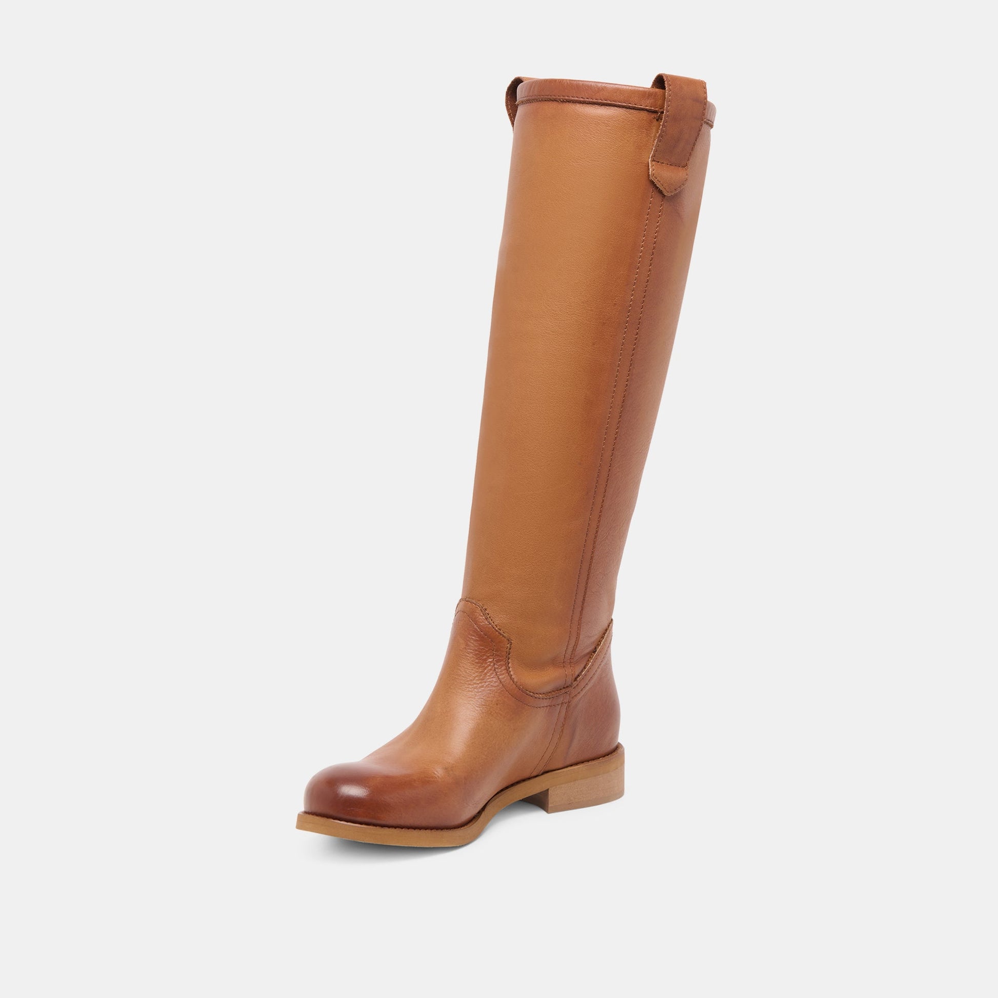 Ramzy Cognac Leather Boots - Dolce Vita