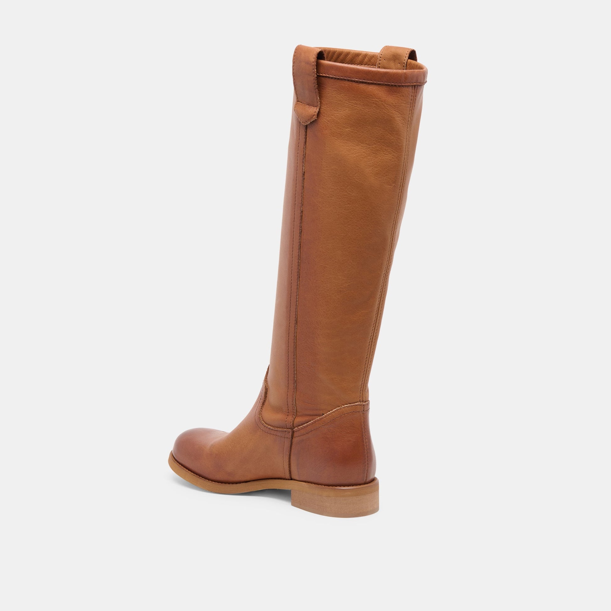 Ramzy Cognac Leather Boots - Dolce Vita