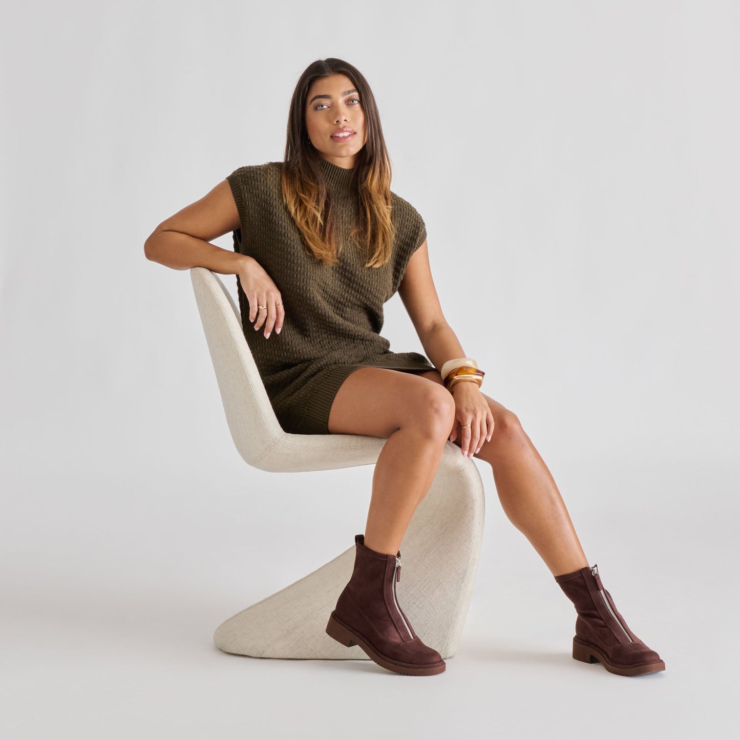 Shante Mahogany Stella Suede Boots - Dolce Vita