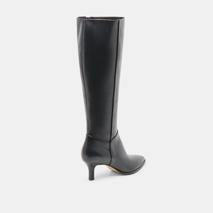 Aldy Black Leather Boots - Dolce Vita