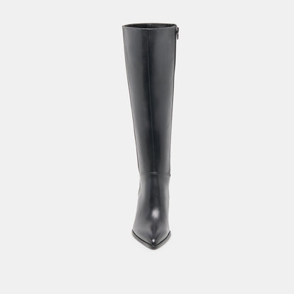 Aldy Black Leather Boots - Dolce Vita