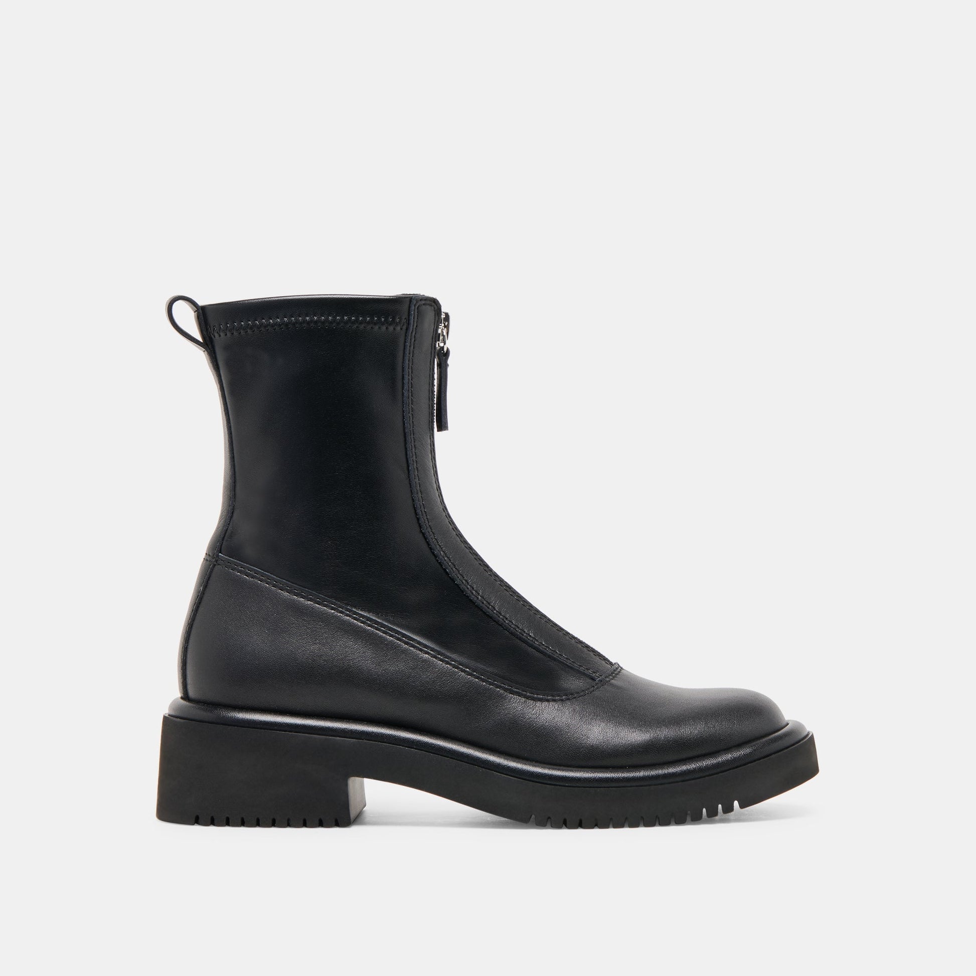 Shante Black Leather Boots - Dolce Vita