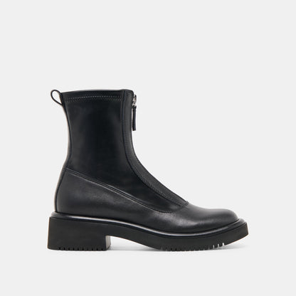 Shante Black Leather Boots - Dolce Vita