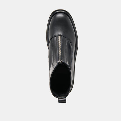 Shante Black Leather Boots - Dolce Vita