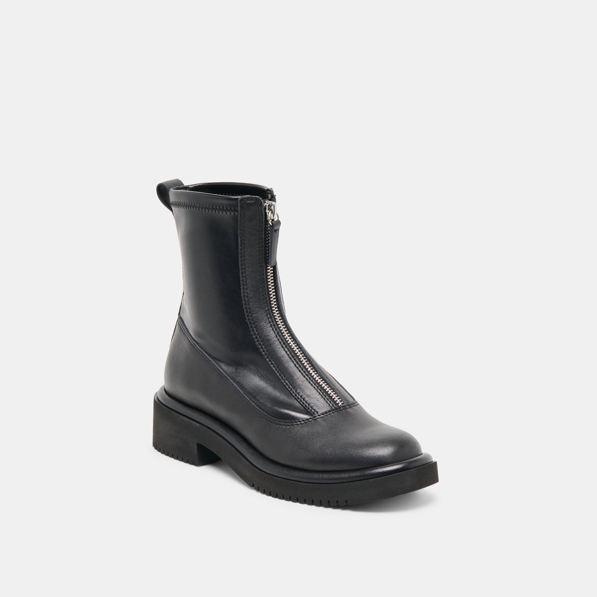 Shante Black Leather Boots - Dolce Vita