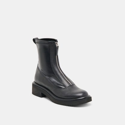 Shante Black Leather Boots - Dolce Vita