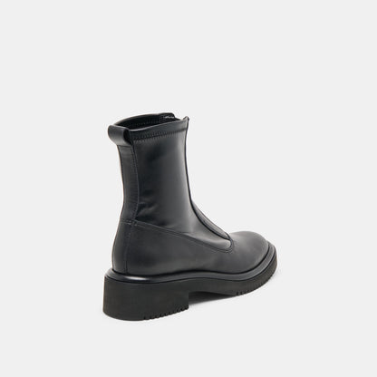 Shante Black Leather Boots - Dolce Vita