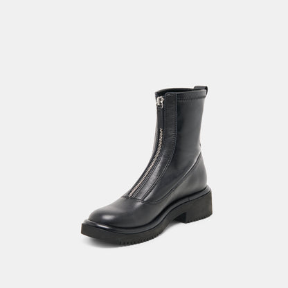 Shante Black Leather Boots - Dolce Vita