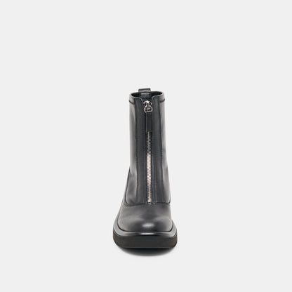 Shante Black Leather Boots - Dolce Vita