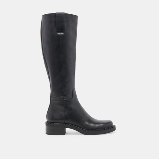 Glory H2O Waterproof Black Leather Boots - Dolce Vita