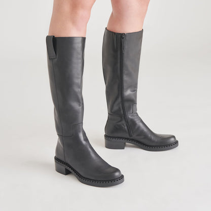 Glory H2O Waterproof Black Leather Boots - Dolce Vita