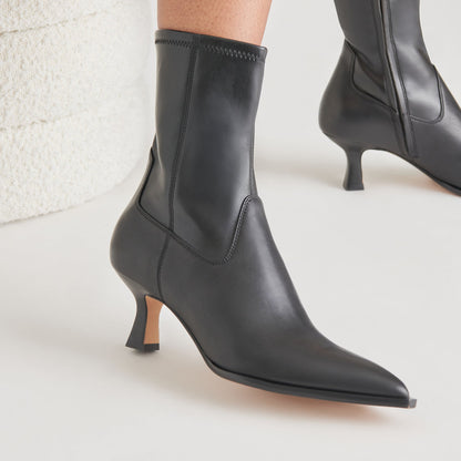 Arya Black Leather Boots - Dolce Vita