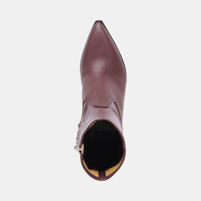 Arya Wine Leather Boots - Dolce Vita