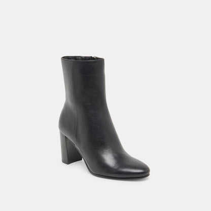 SUZY BOOTIES BLACK LEATHER - Dolce Vita