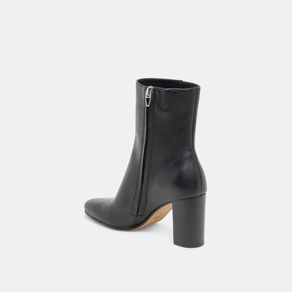 SUZY BOOTIES BLACK LEATHER - Dolce Vita