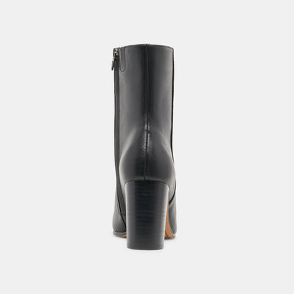 SUZY BOOTIES BLACK LEATHER - Dolce Vita