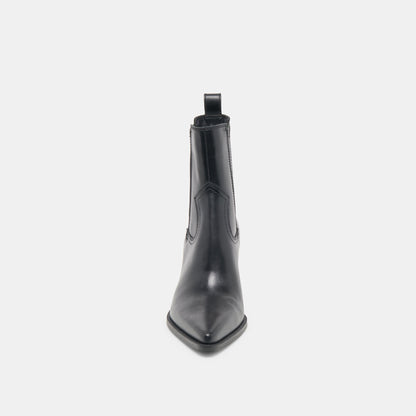 Slim Black Leather Booties - Dolce Vita