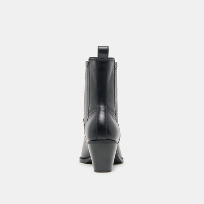 Slim Black Leather Booties - Dolce Vita