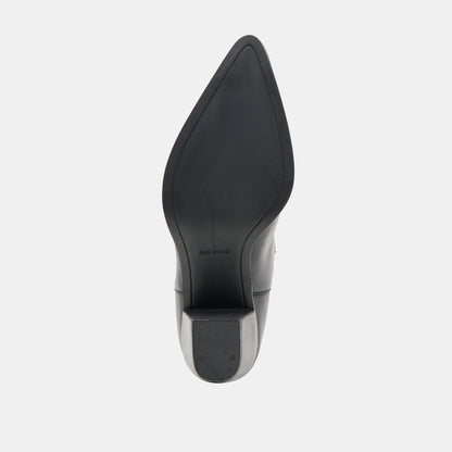 Slim Black Leather Booties - Dolce Vita